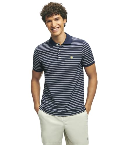 Brooks Brothers Men's Cotton Pique Stretch Logo Short Sleeve Polo Shirt