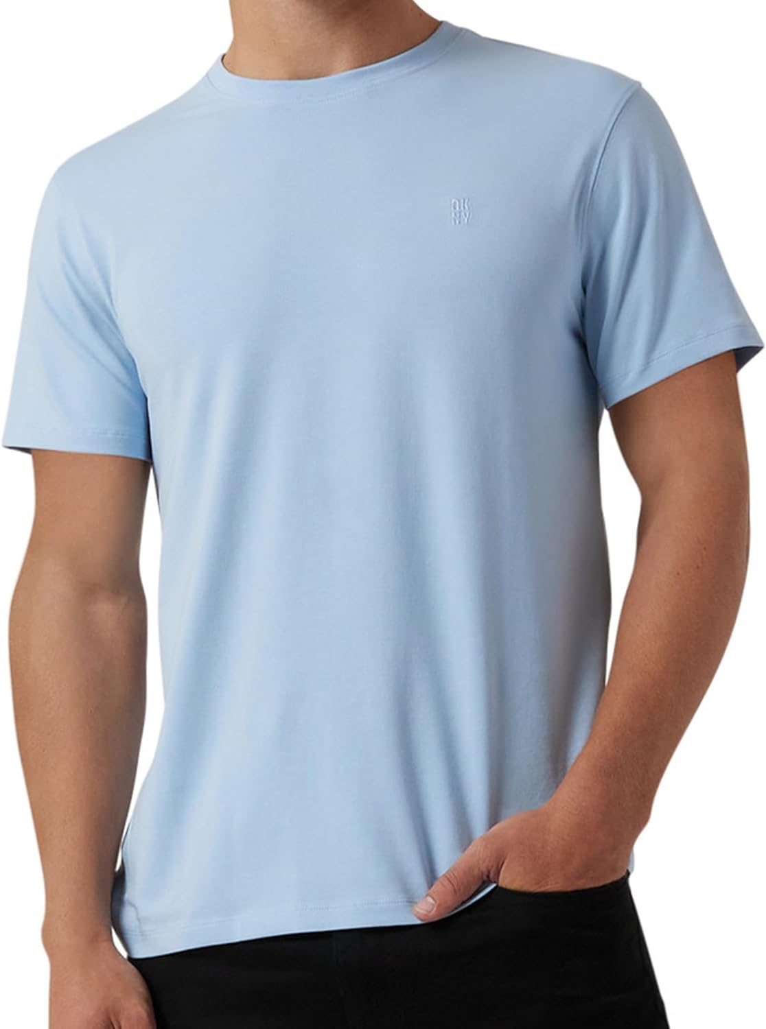 DKNY Mens T-Shirts - Luxury Men's T-Shirts | Classic Fitted Short Sleeve Crew Neck T-Shirts for Men | Plain Tshirts for Men