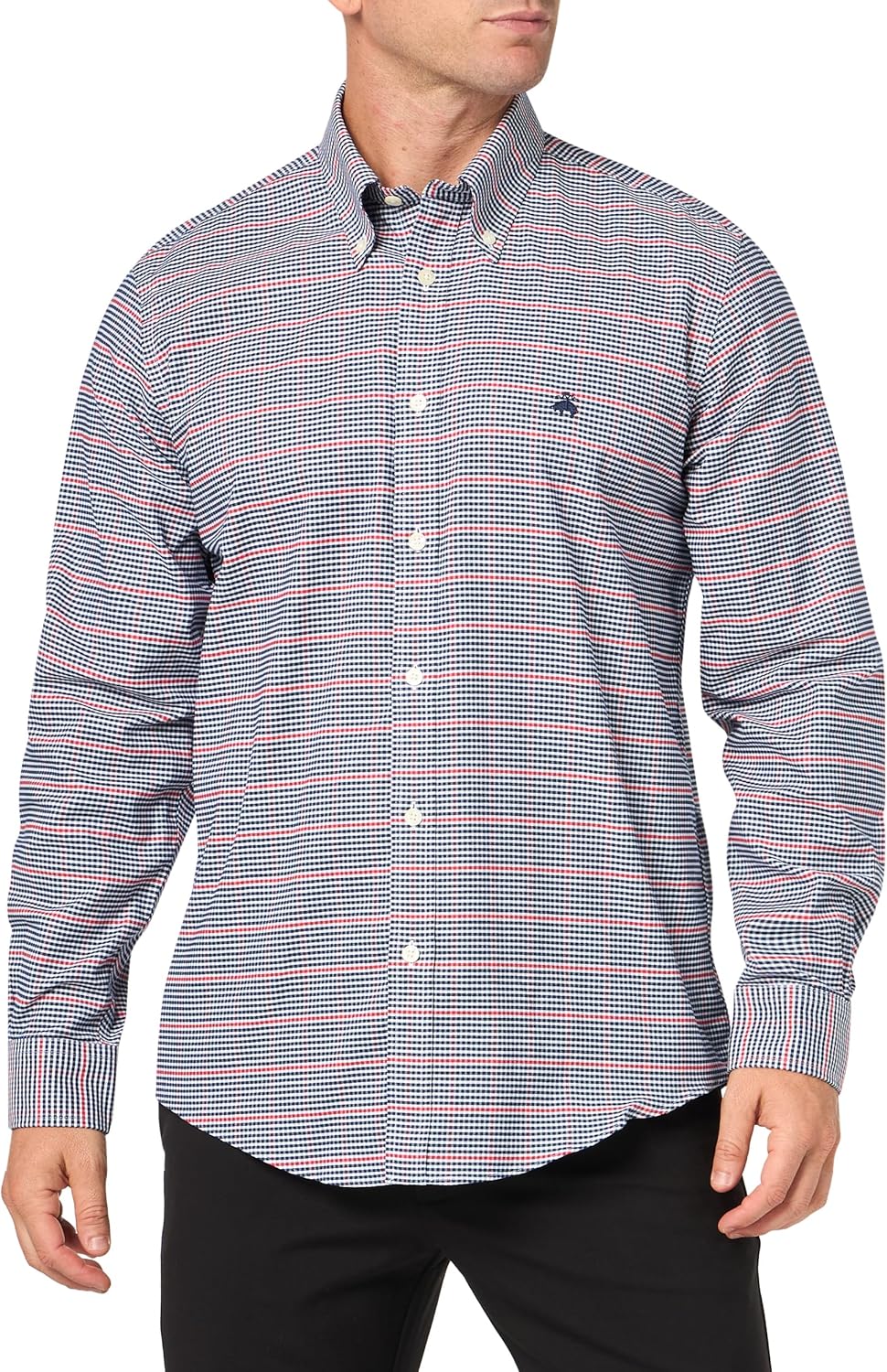 Brooks Brothers Men's Non-Iron Long Sleeve Button Down Sport Shirt