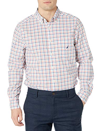 Nautica Men's Classic Fit Stretch Solid Long Sleeve Button Down Shirt