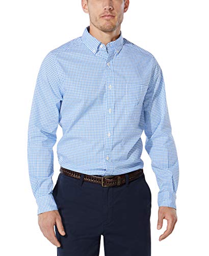 Nautica Men's Classic Fit Stretch Solid Long Sleeve Button Down Shirt