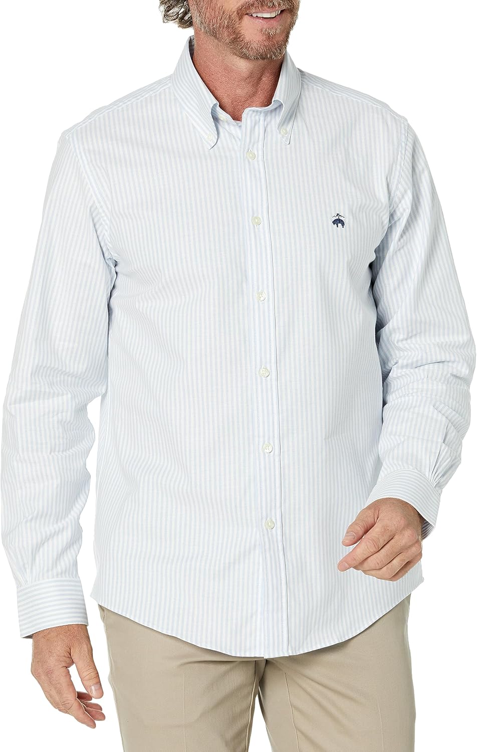 Brooks Brothers Men's Non-Iron Long Sleeve Button Down Sport Shirt