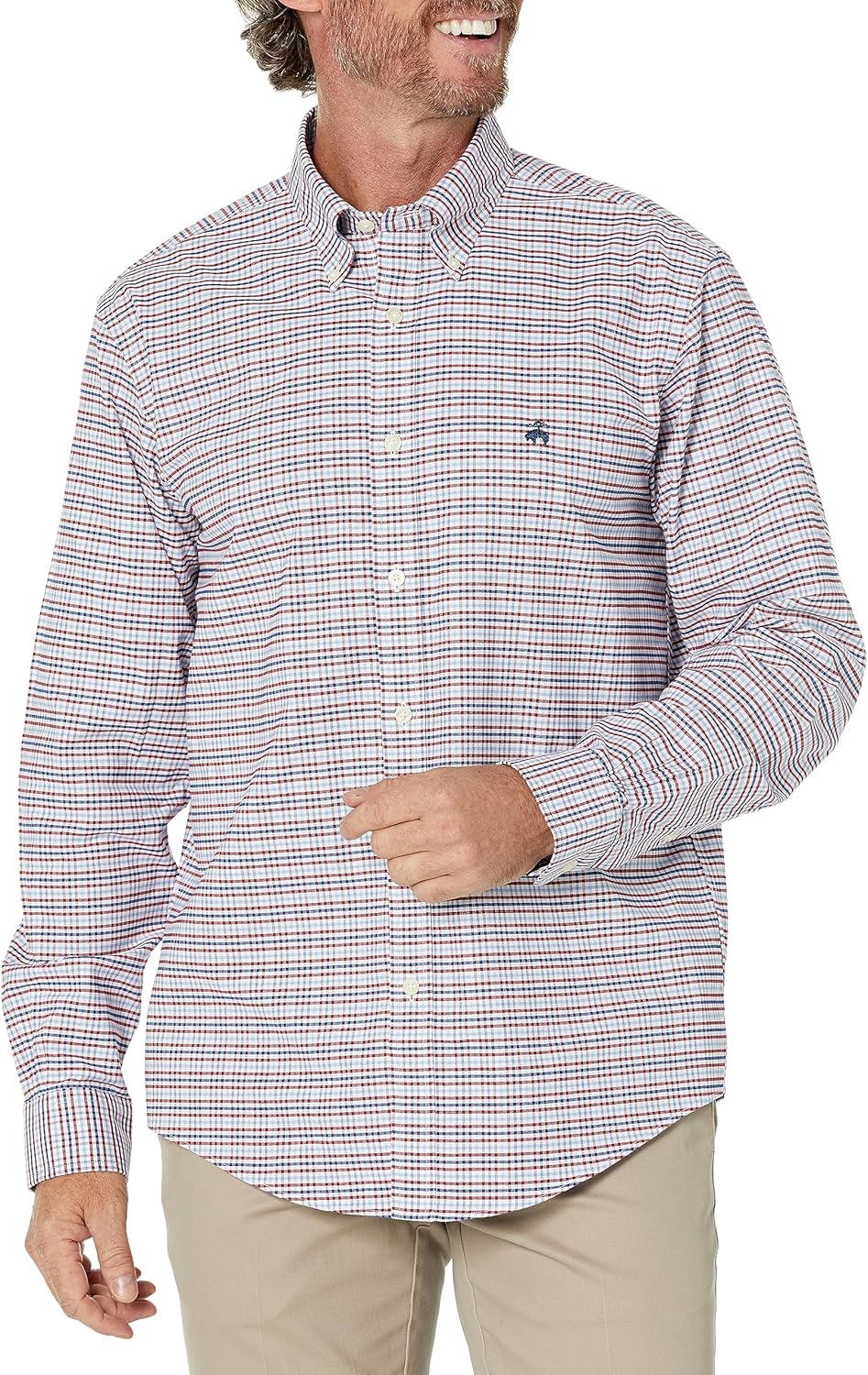 Brooks Brothers Men's Non-Iron Long Sleeve Button Down Sport Shirt