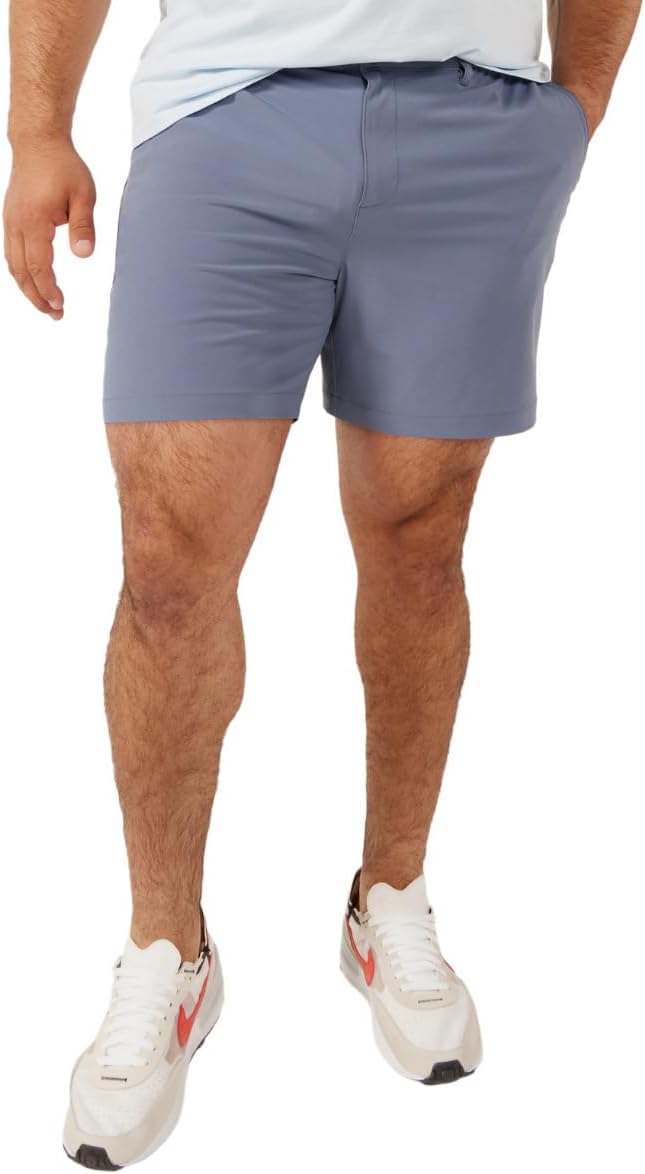 Chubbies Everywear Mens Shorts Casual 6-Inch Inseam, Elastic Waist, Water-Resistant, Zipper Pocket, Drawstring Secure Fit