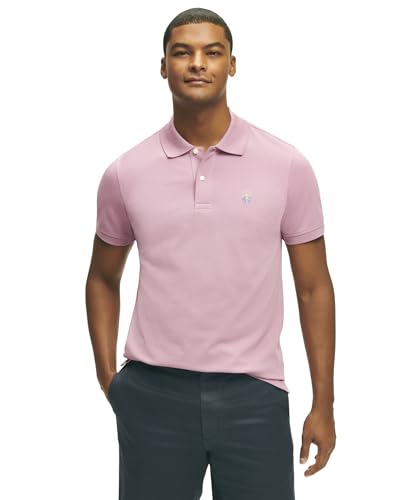 Brooks Brothers Men's Cotton Pique Stretch Logo Short Sleeve Polo Shirt