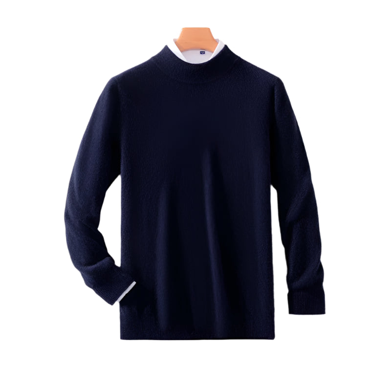 Classic Elegance Men's Half Turtleneck Pullover