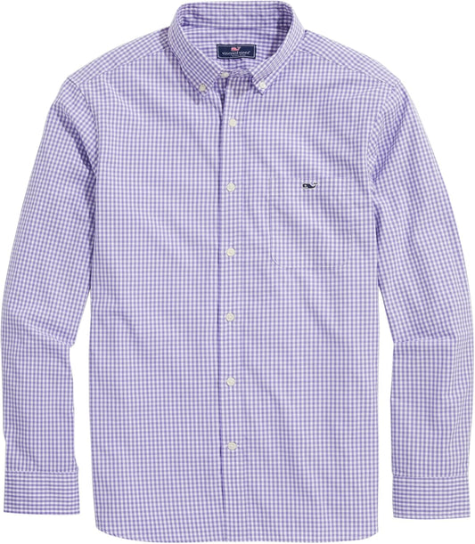 vineyard vines Men's Gingham Stretch Poplin Shirt