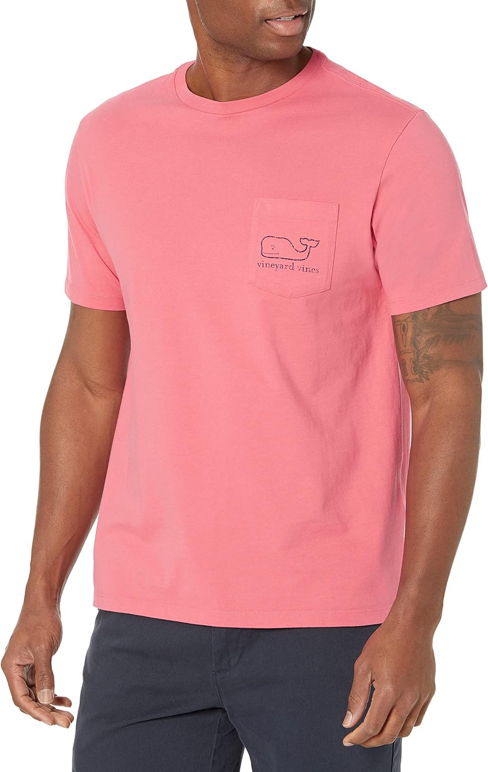 vineyard vines Men's Short-Sleeve Vintage Whale Pocket Tee