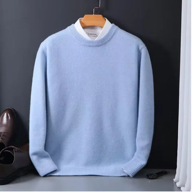 Southern Gent Luxurious Cashmere Crewneck Pullover: Loose Fit Elegance