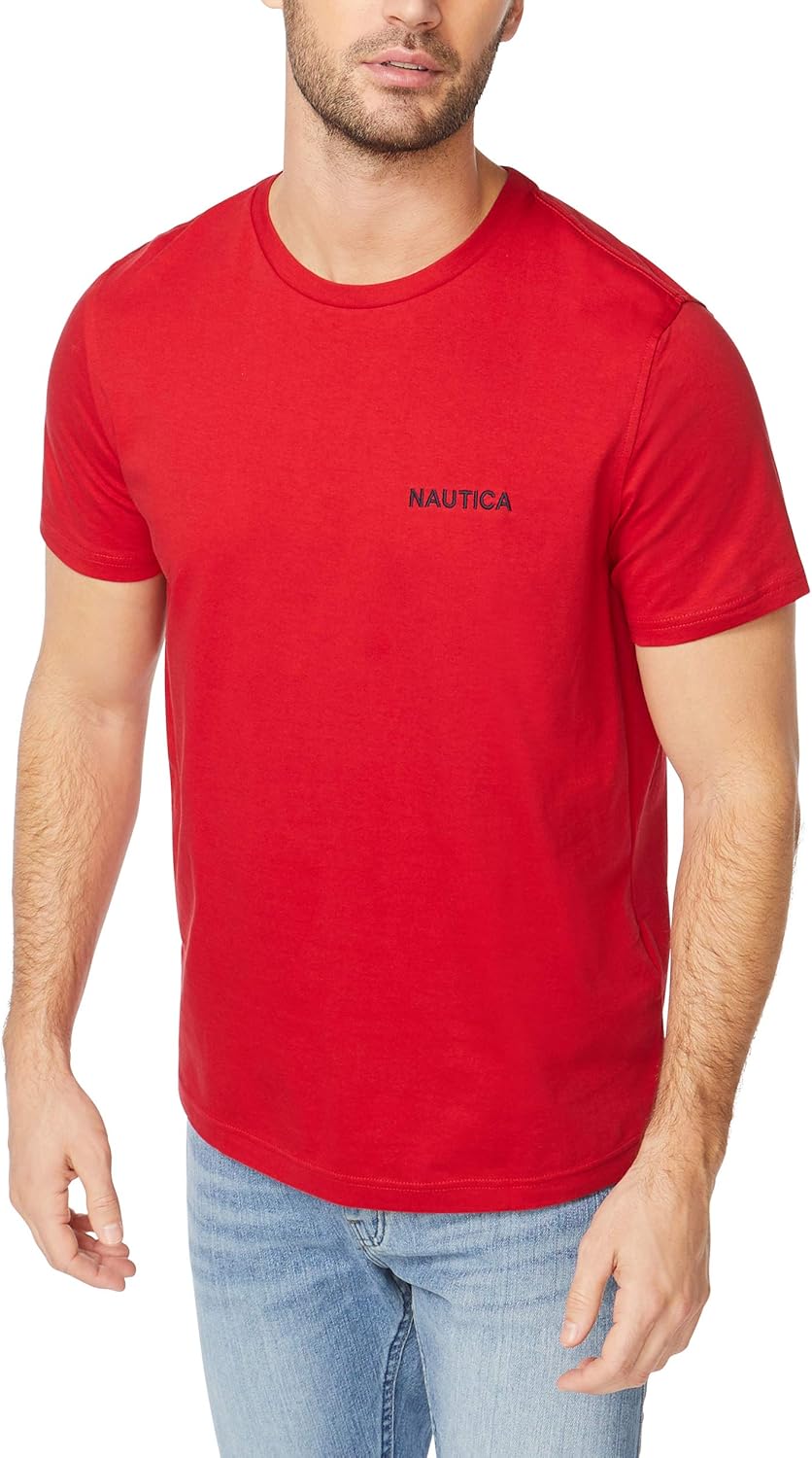 Nautica Men's Short Sleeve Solid Crew Neck T-Shirt