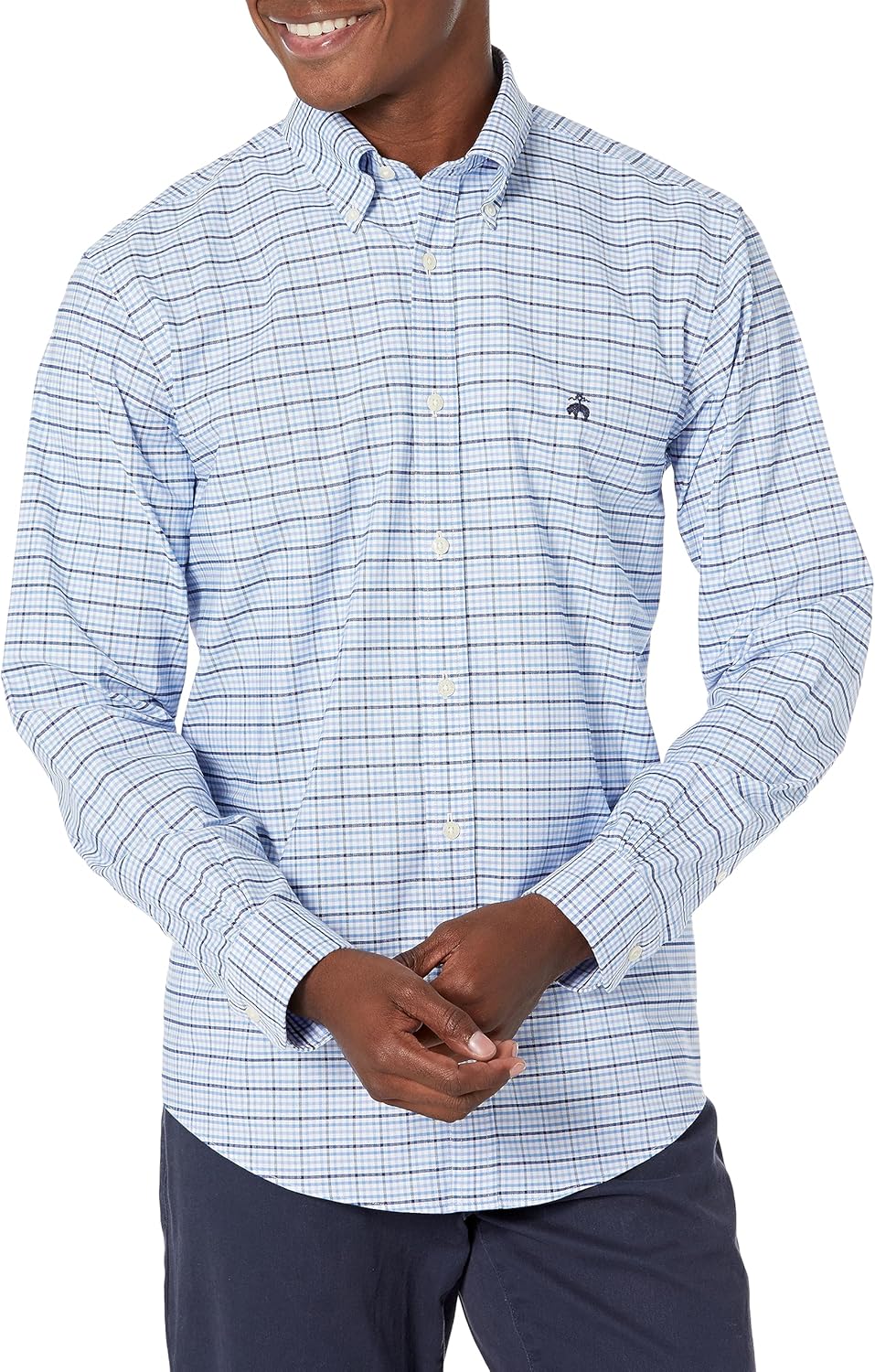 Brooks Brothers Men's Non-Iron Long Sleeve Button Down Sport Shirt