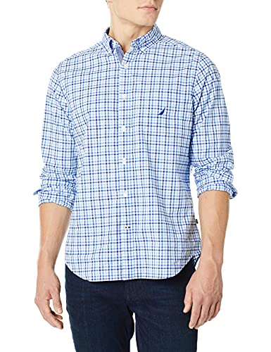 Nautica Men's Classic Fit Stretch Solid Long Sleeve Button Down Shirt