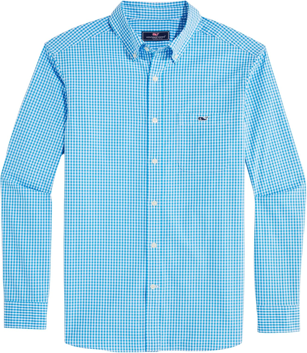 vineyard vines Men's Gingham Stretch Poplin Shirt