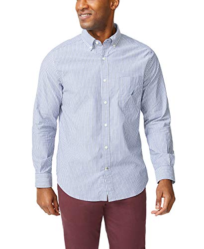 Nautica Men's Classic Fit Stretch Solid Long Sleeve Button Down Shirt