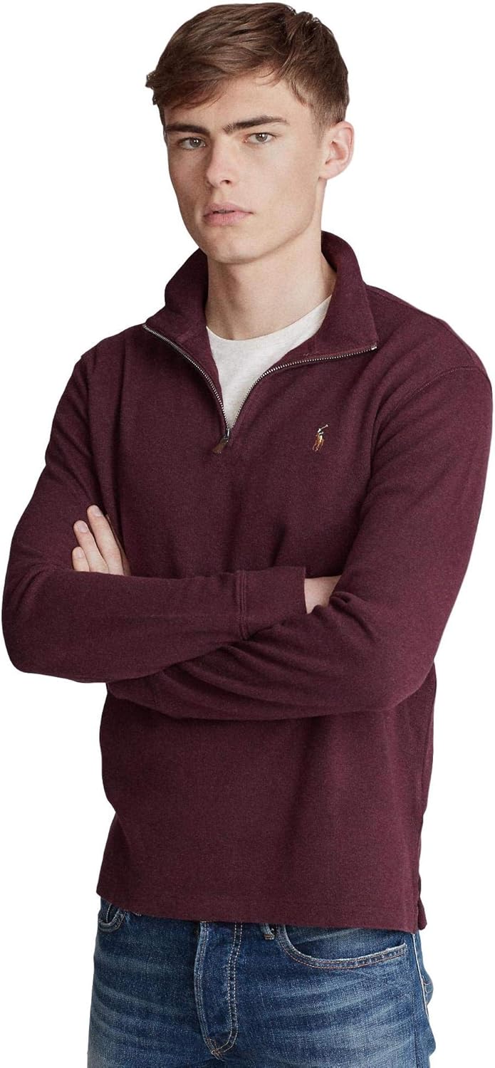 POLO RALPH LAUREN Men's Classic Estate-Rib Quarter-Zip Pullover Sweater