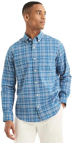 Nautica Men's Classic Fit Stretch Solid Long Sleeve Button Down Shirt