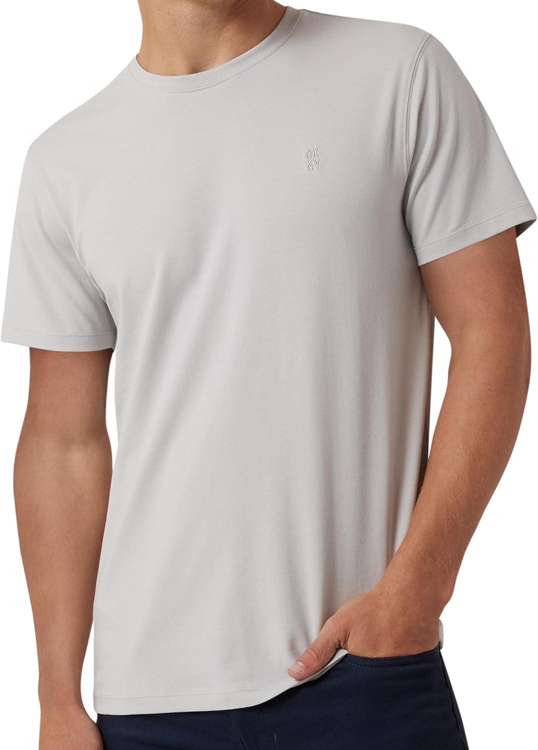 DKNY Mens T-Shirts - Luxury Men's T-Shirts | Classic Fitted Short Sleeve Crew Neck T-Shirts for Men | Plain Tshirts for Men