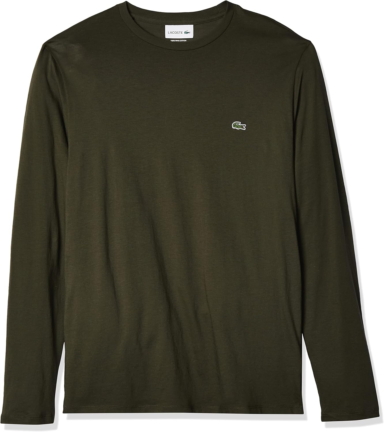 Lacoste Men's Long Sleeve Jersey Pima Regular Fit Crewneck T-Shirt