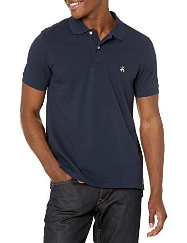 Brooks Brothers Men's Cotton Pique Stretch Logo Short Sleeve Polo Shirt