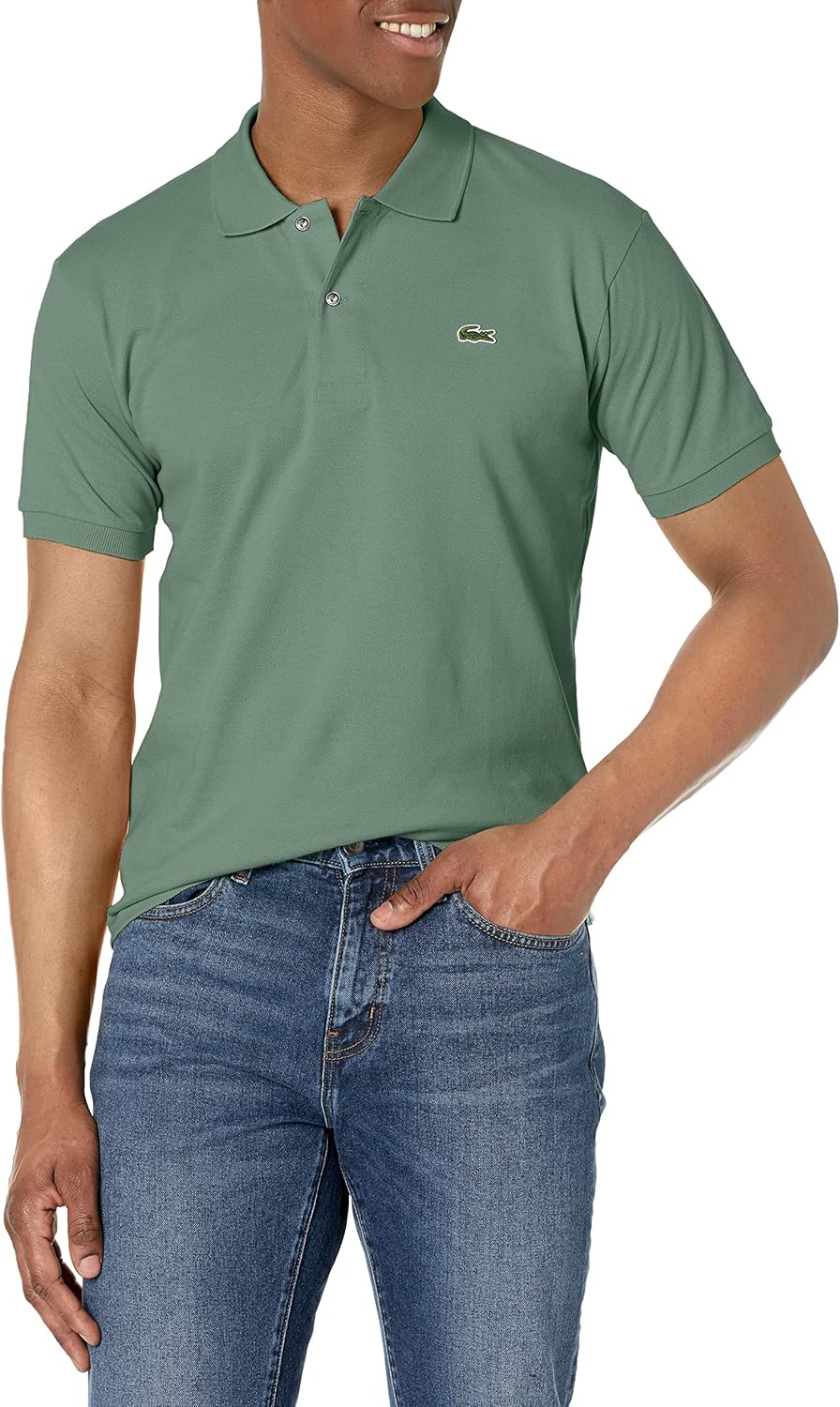 Lacoste Men's Short Sleeved Ribbed Collar Shirt