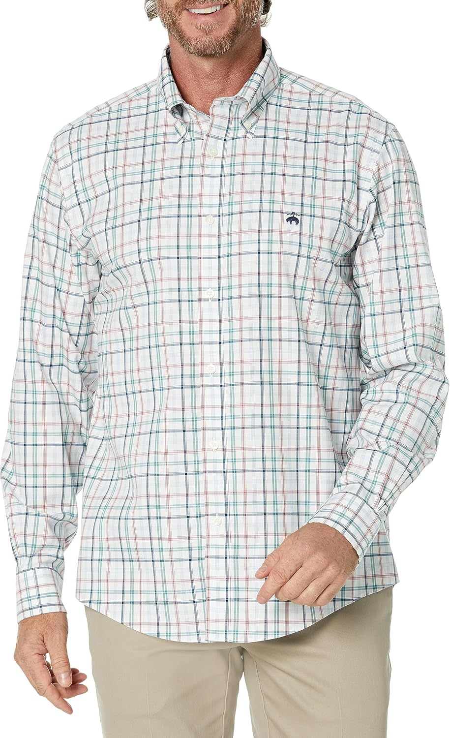 Brooks Brothers Men's Non-Iron Long Sleeve Button Down Sport Shirt