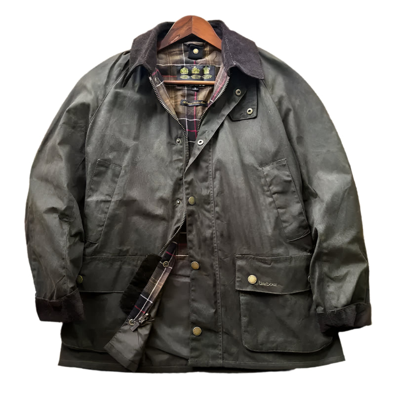 Southern Gent Barbour Waxed Retro Loose Single-Breasted Cargo Coat