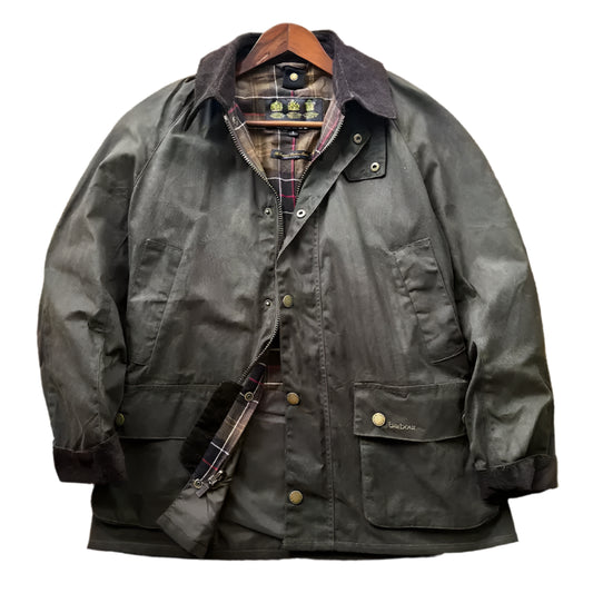 Southern Gent Barbour Waxed Retro Loose Single-Breasted Cargo Coat