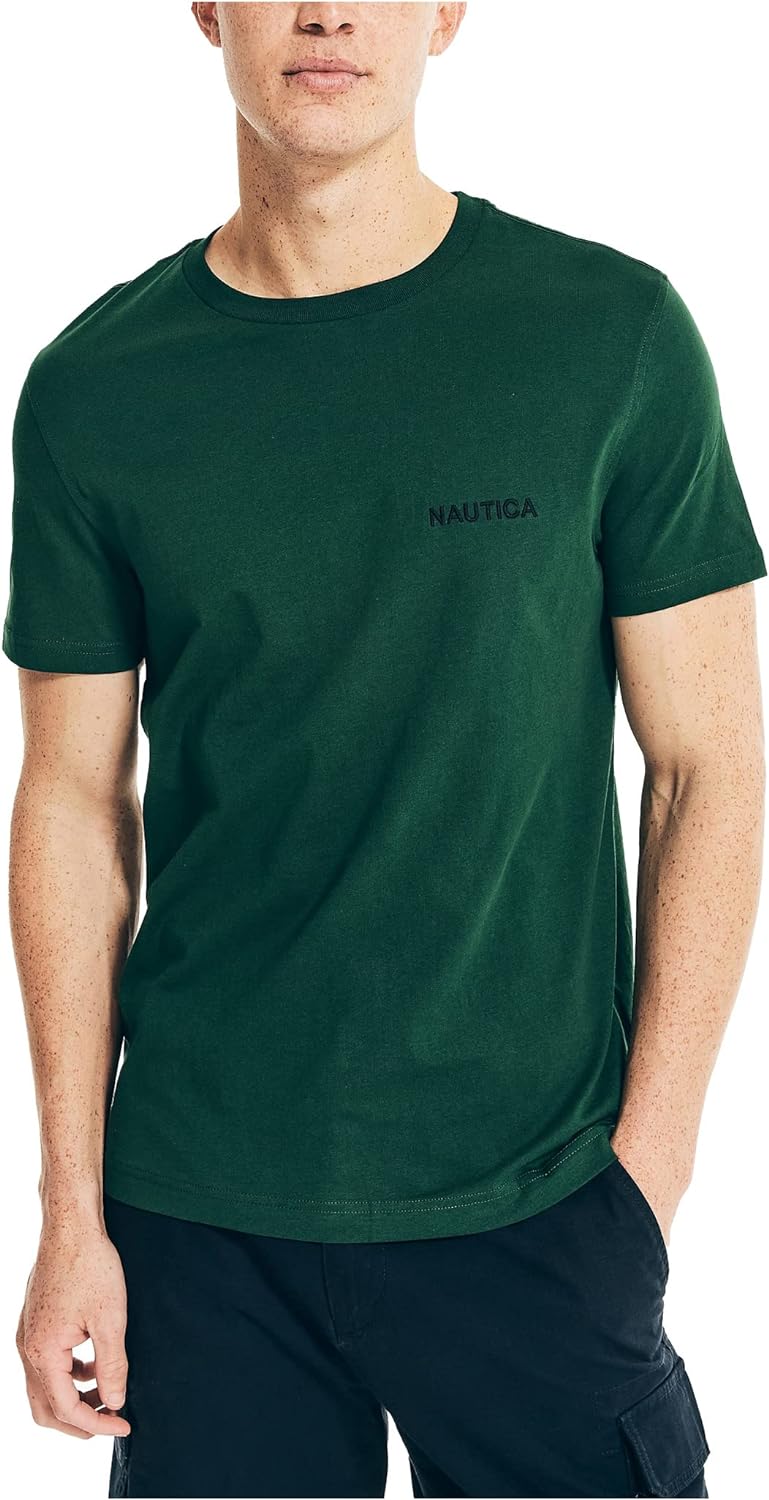 Nautica Men's Short Sleeve Solid Crew Neck T-Shirt