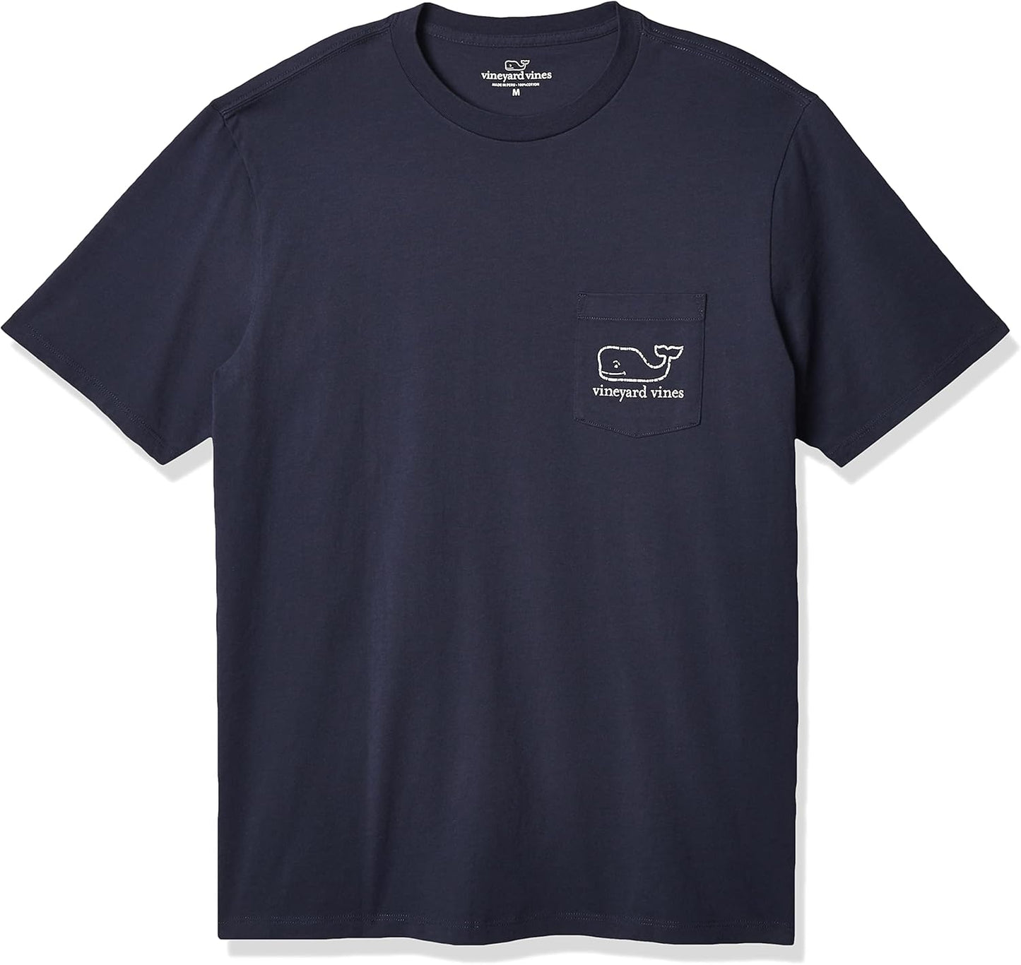 vineyard vines Men's Short-Sleeve Vintage Whale Pocket Tee