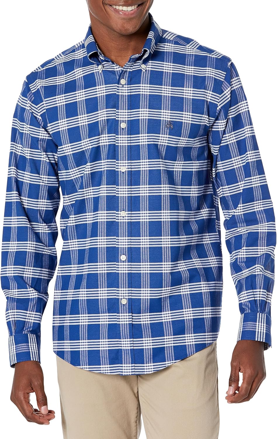 Brooks Brothers Men's Non-Iron Long Sleeve Button Down Sport Shirt