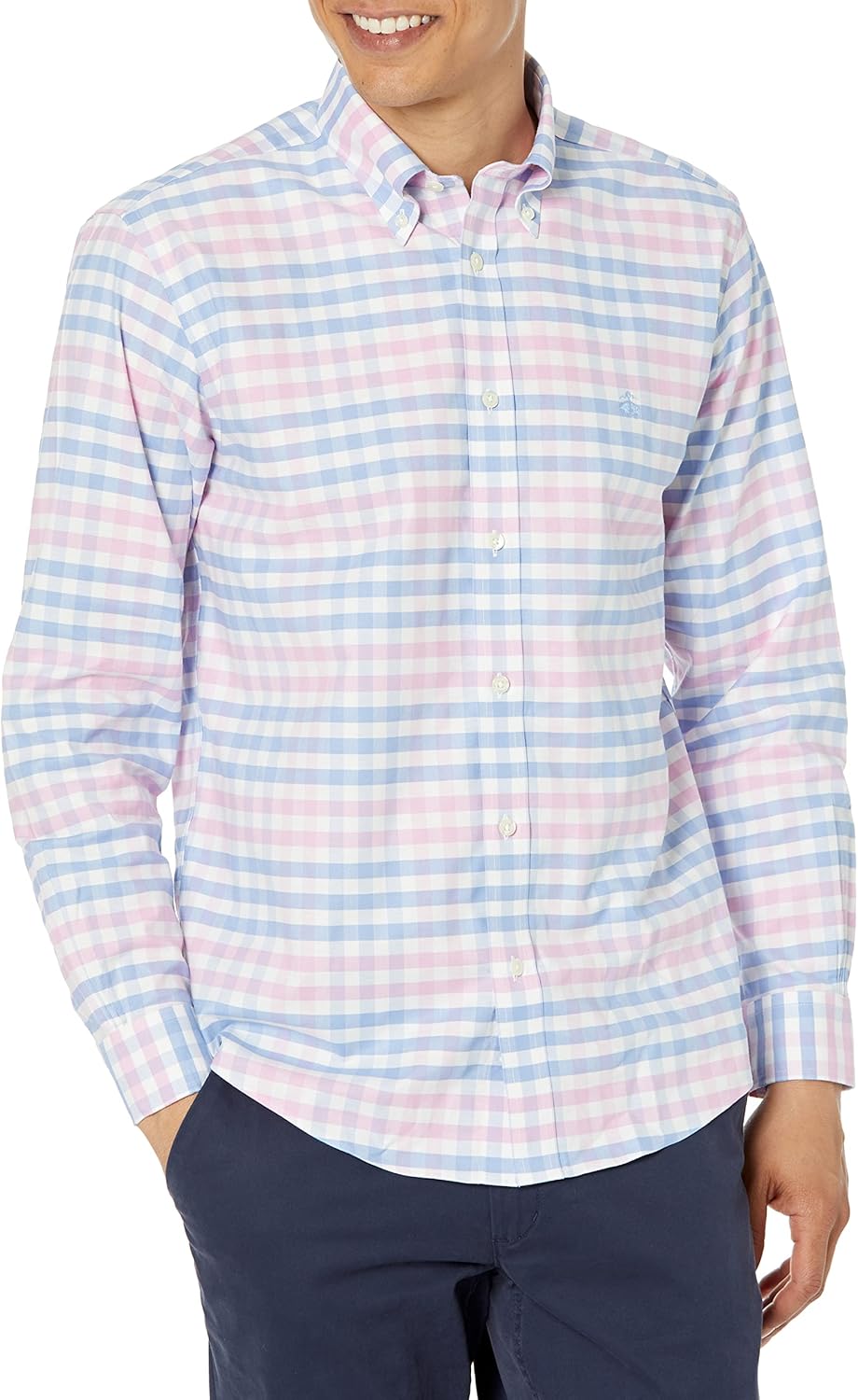 Brooks Brothers Men's Non-Iron Long Sleeve Button Down Sport Shirt