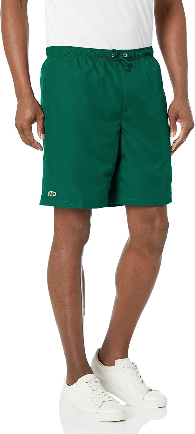 Lacoste Men's Sport Tennis Solid Diamond Weave Shorts