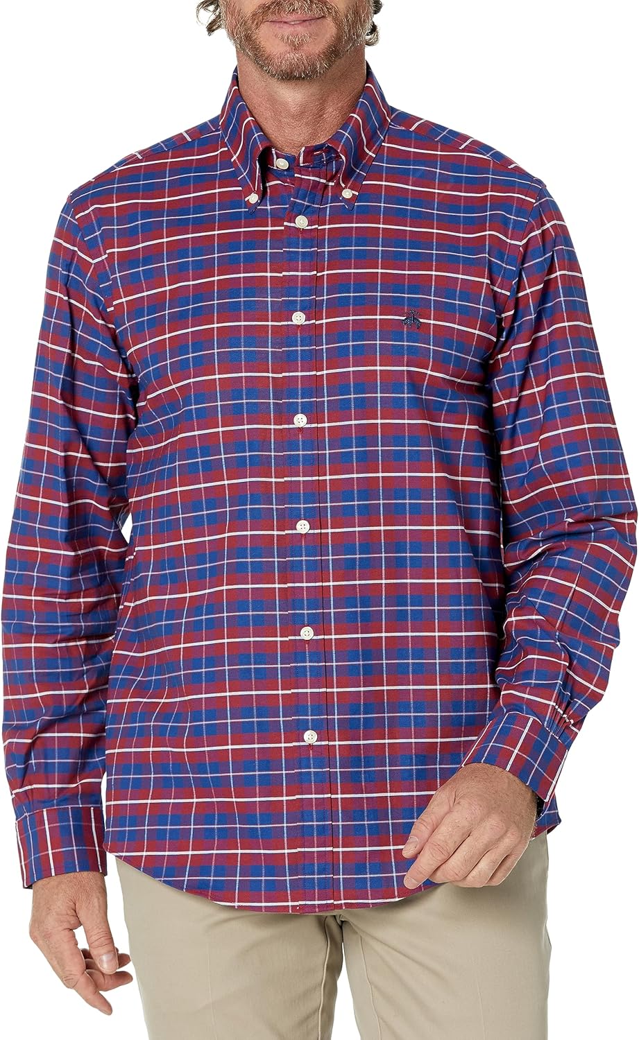 Brooks Brothers Men's Non-Iron Long Sleeve Button Down Sport Shirt