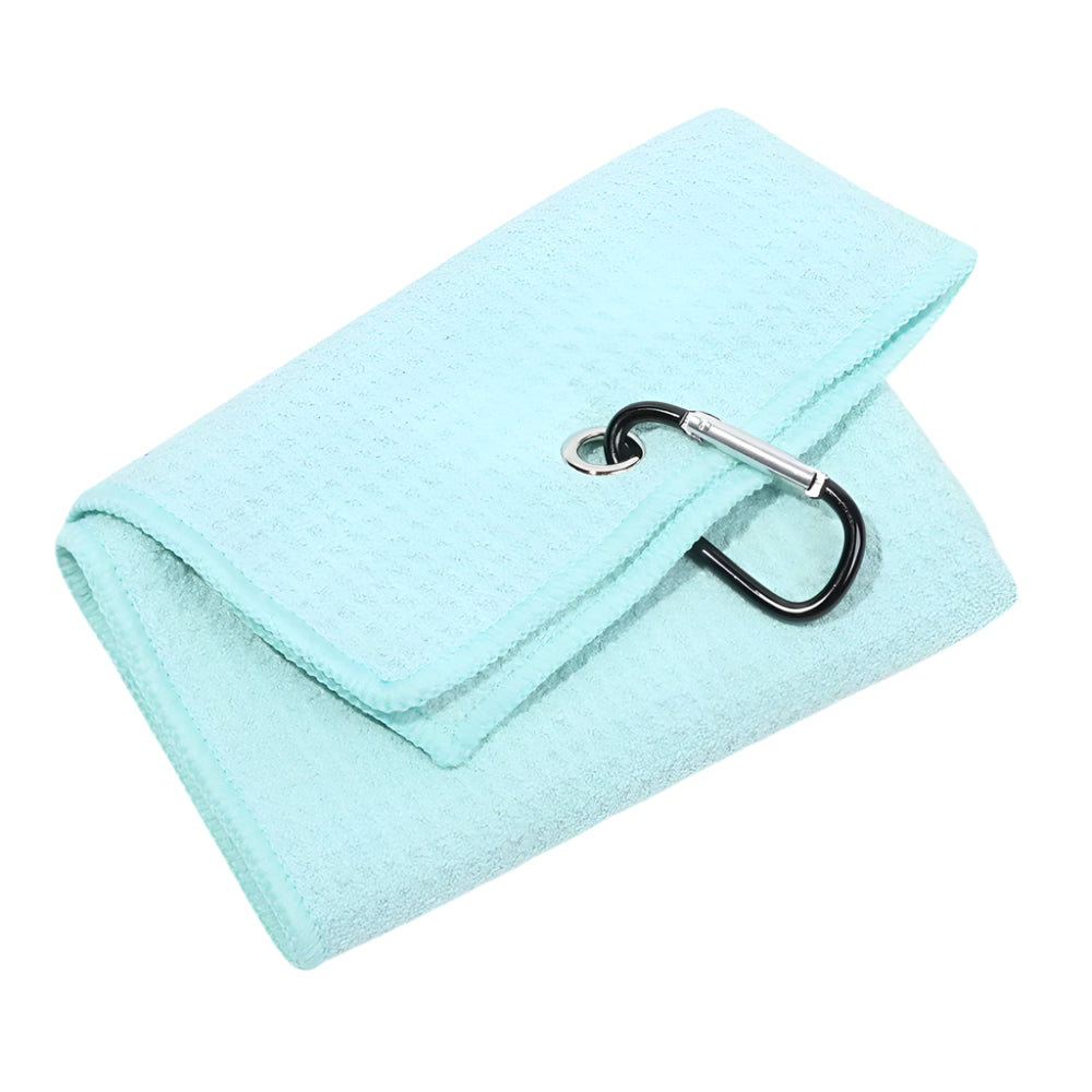 Southern Swing™ Cotton Microfiber Golf Towel – High Absorption Towel with Carabiner Hook for Cleaning Clubs