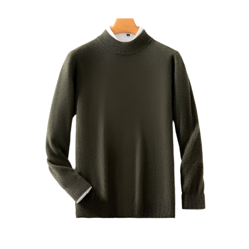 Classic Elegance Men's Half Turtleneck Pullover