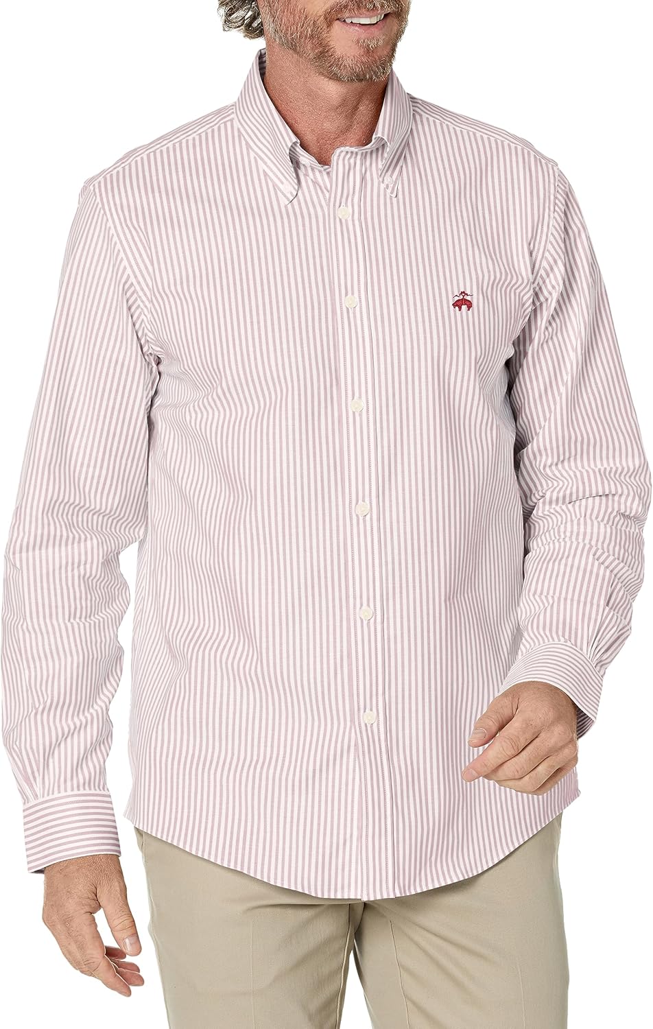 Brooks Brothers Men's Non-Iron Long Sleeve Button Down Sport Shirt