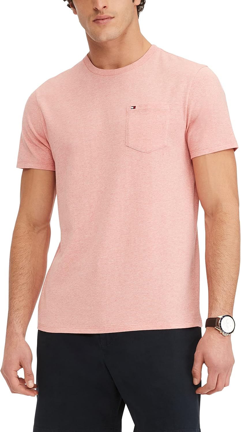 Tommy Hilfiger Men's Essential Short Sleeve Cotton Crewneck Pocket T-Shirt