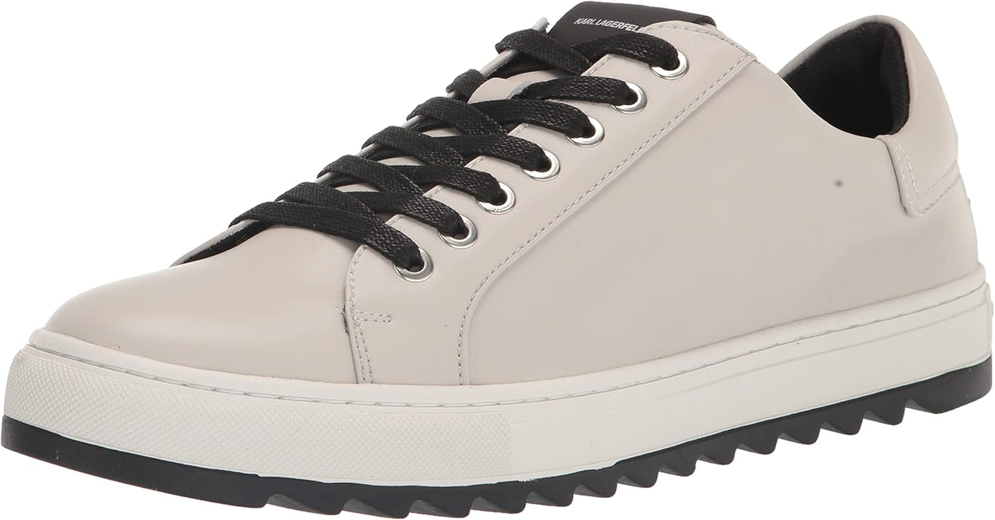 KARL LAGERFELD Men's Recycled Leather Low Top Sneaker