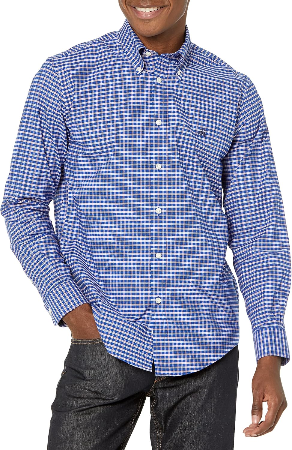 Brooks Brothers Men's Non-Iron Long Sleeve Button Down Sport Shirt