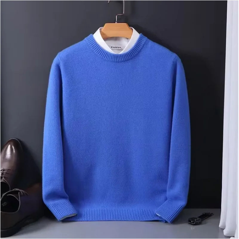 Southern Gent Luxurious Cashmere Crewneck Pullover: Loose Fit Elegance