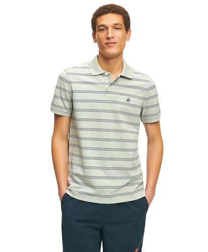 Brooks Brothers Men's Cotton Pique Stretch Logo Short Sleeve Polo Shirt