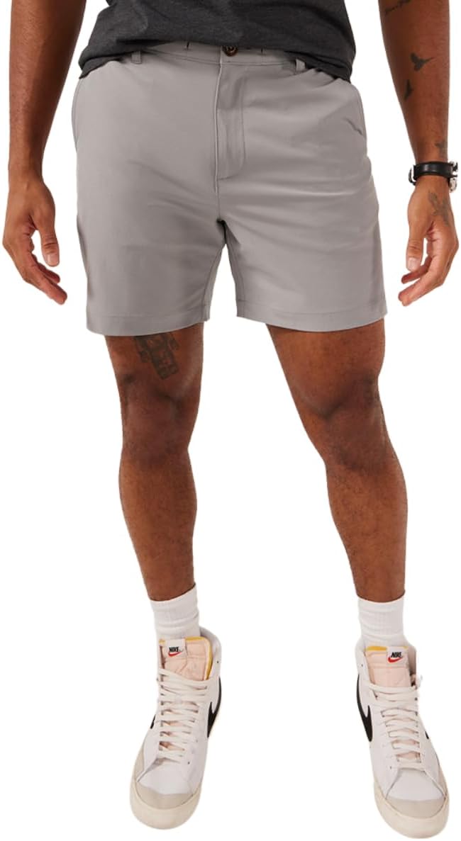 Chubbies Everywear Mens Shorts Casual 6-Inch Inseam, Elastic Waist, Water-Resistant, Zipper Pocket, Drawstring Secure Fit