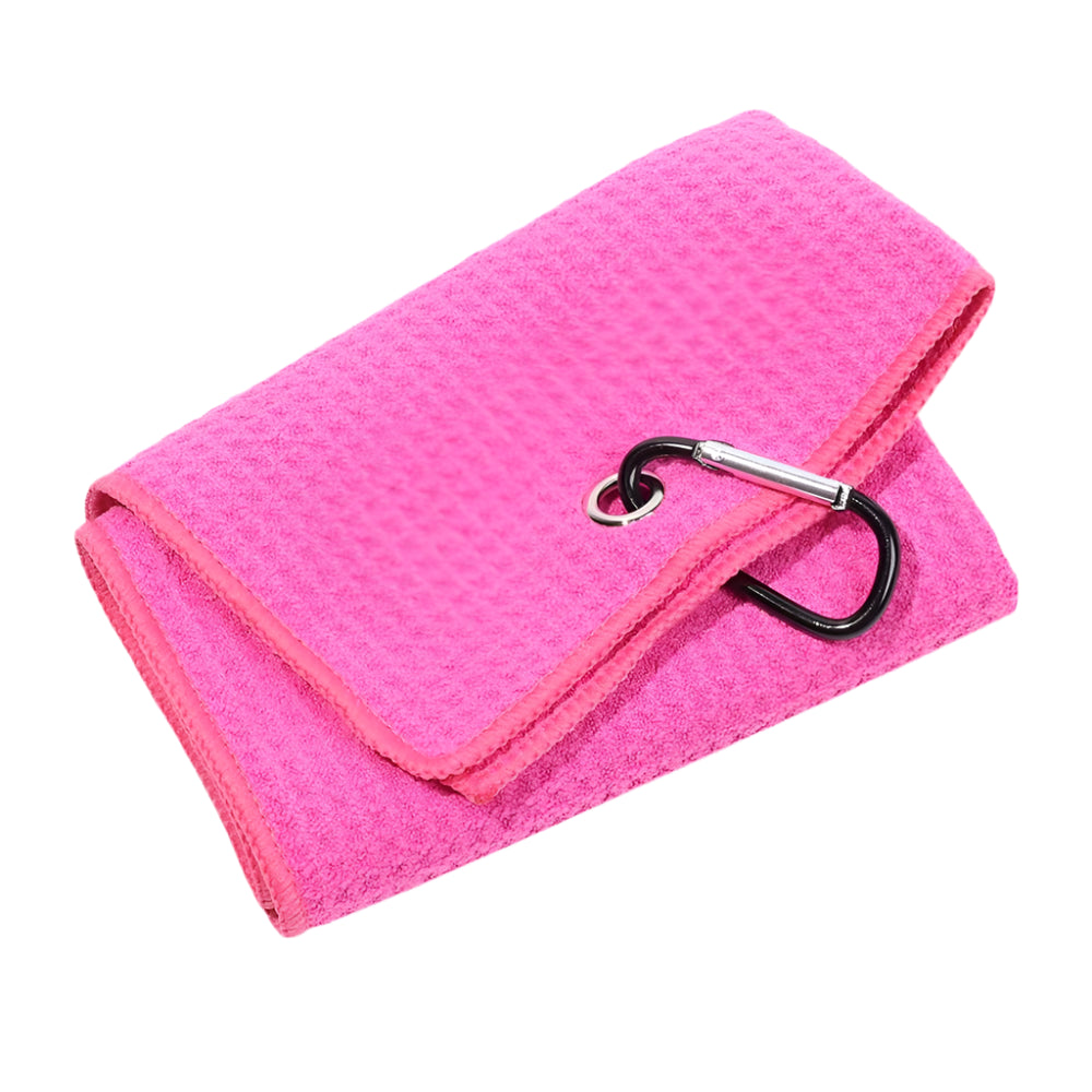 Southern Swing™ Cotton Microfiber Golf Towel – High Absorption Towel with Carabiner Hook for Cleaning Clubs