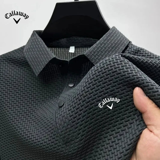 Callaway Luxury Embroidered Ice Cool Silk Knit Polo Shirt