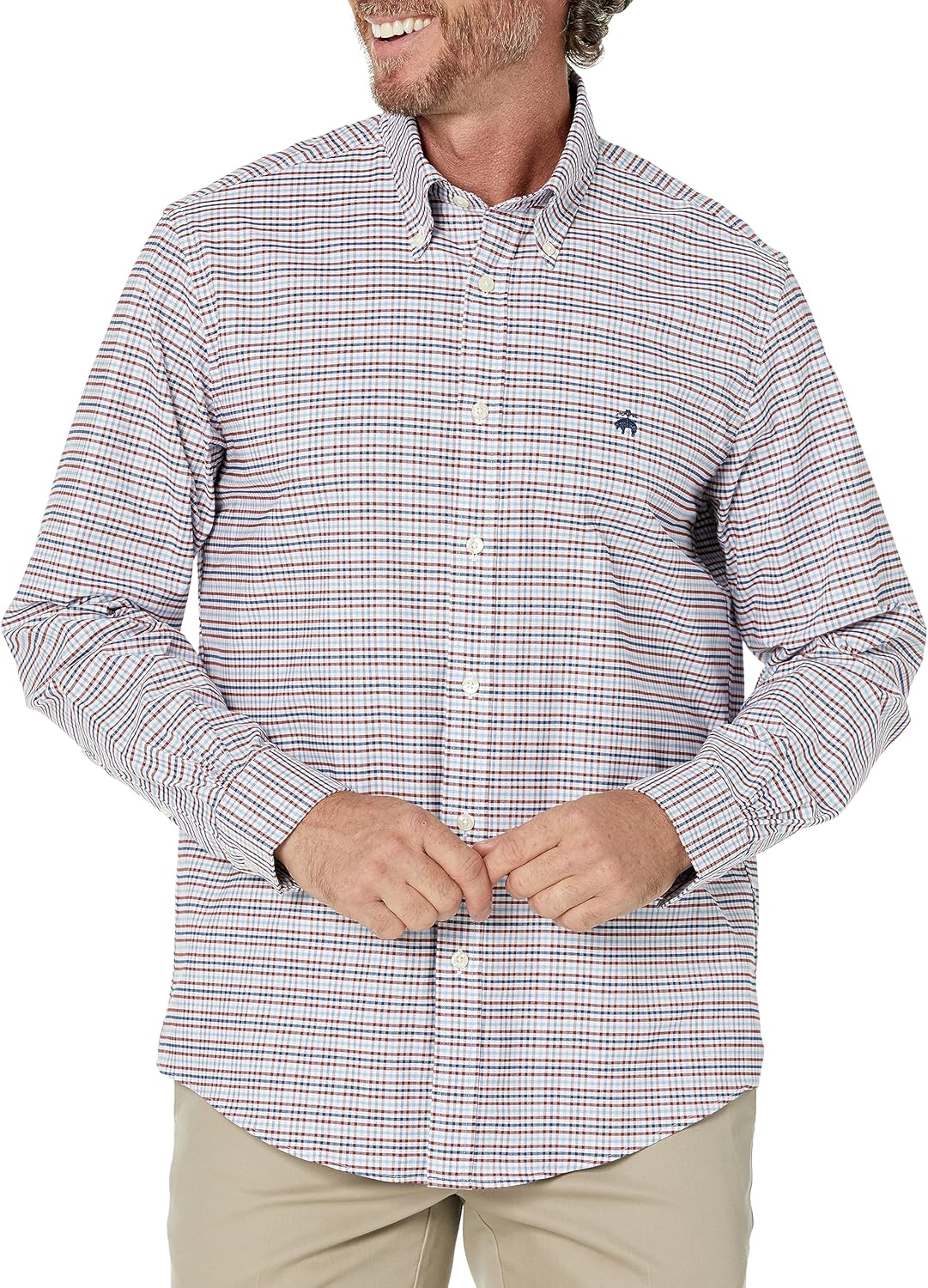 Brooks Brothers Men's Non-Iron Long Sleeve Button Down Sport Shirt