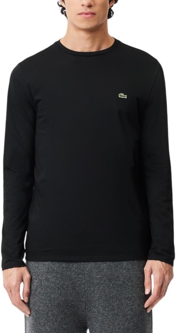 Lacoste Men's Long Sleeve Jersey Pima Regular Fit Crewneck T-Shirt