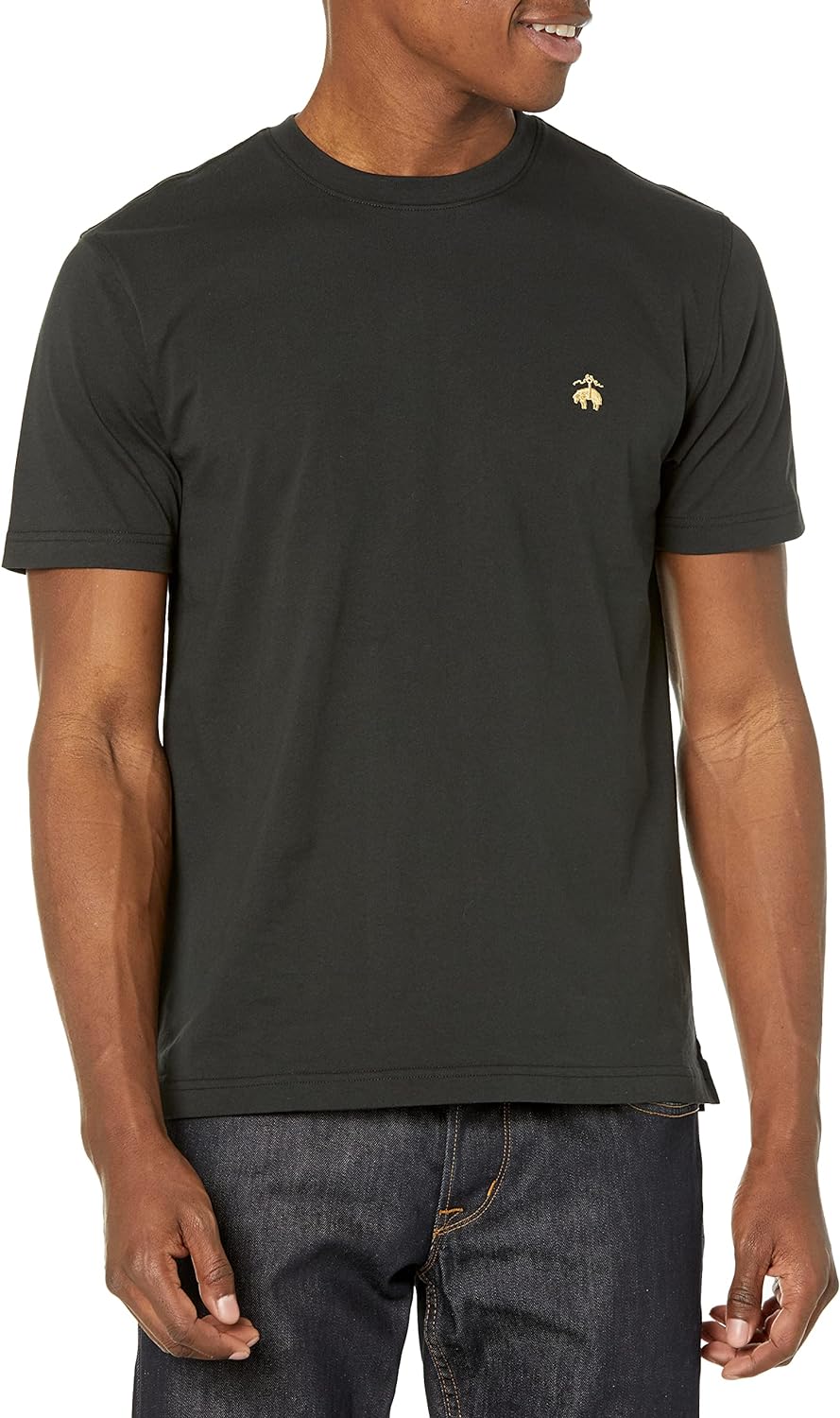 Brooks Brothers Men's Short Sleeve Cotton Crew Neck Logo T-Shirt