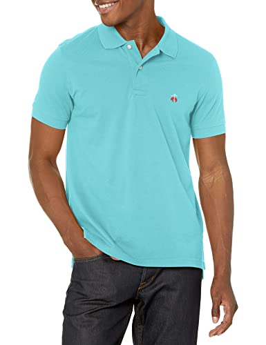 Brooks Brothers Men's Cotton Pique Stretch Logo Short Sleeve Polo Shirt