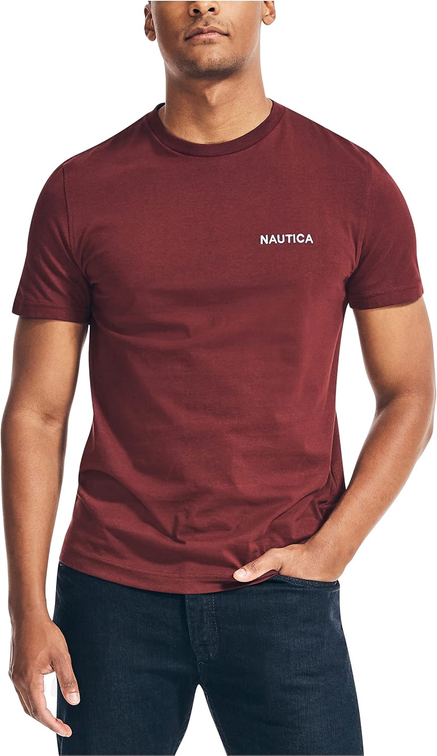 Nautica Men's Short Sleeve Solid Crew Neck T-Shirt