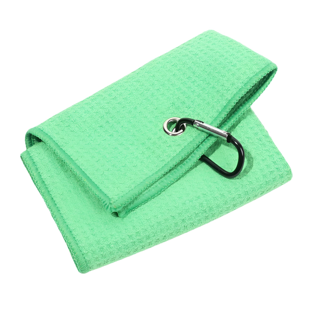 Southern Swing™ Cotton Microfiber Golf Towel – High Absorption Towel with Carabiner Hook for Cleaning Clubs